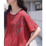 レッド | Tシャツ プリント 蝶 | HUG.U