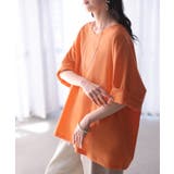 サニーオレンジ | Tシャツ 汗ジミ軽減 綿100 | HUG.U