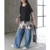 Tシャツ 重ね着風 異素材MIX | HUG.U | 詳細画像15