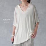 Tシャツ レディース 半袖 Vネック 冷感 オーバーサイズ トップス 白T レ | HUG.U | 詳細画像12 