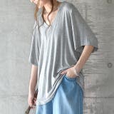 Tシャツ レディース 半袖 Vネック 冷感 オーバーサイズ トップス 白T レ | HUG.U | 詳細画像23 