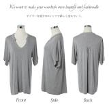 Tシャツ レディース 半袖 Vネック 冷感 オーバーサイズ トップス 白T レ | HUG.U | 詳細画像24 