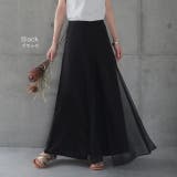 ワイドパンツ レディース 大きいサイズ ガウチョパンツ ワイドパンツルック | HUG.U | 詳細画像11 