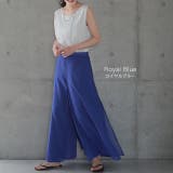 ワイドパンツ レディース 大きいサイズ ガウチョパンツ ワイドパンツルック | HUG.U | 詳細画像12 