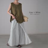 ワイドパンツ レディース 大きいサイズ ガウチョパンツ ワイドパンツルック | HUG.U | 詳細画像17 