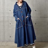 ブルー | デニムジャケット レディース Gジャン ロングジャケット デニムシャツ デニム | HUG.U