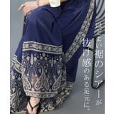 ワイドパンツ レディース 柄 シフォンパンツ ペイズリー柄  ガウチョパンツ | HUG.U | 詳細画像11 