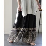 ワイドパンツ レディース 柄 シフォンパンツ ペイズリー柄  ガウチョパンツ | HUG.U | 詳細画像19 