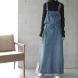 ブルー | ワンピース レディース デニムワンピース ジャンパースカート ロングワンピース | HUG.U