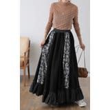 ロングスカート 花柄 スカート フリルスカート デニムスカート レーススカート | HUG.U | 詳細画像7 