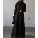 ワンピース レディース  長袖 オフタートル フレア 小顔 お呼ばれ ロングワ | HUG.U | 詳細画像12 