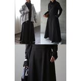 ワンピース レディース  長袖 オフタートル フレア 小顔 お呼ばれ ロングワ | HUG.U | 詳細画像18 