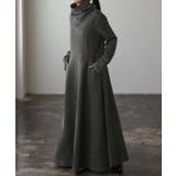 ワンピース レディース  長袖 オフタートル フレア 小顔 お呼ばれ ロングワ | HUG.U | 詳細画像5 