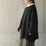 ブラック | トレーナー レディース スウェット 薄手 大きいサイズ 無地 ビッグサイズ 長 | HUG.U