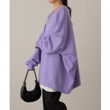 モーヴパープル(パイル地) | トレーナー レディース スウェット 薄手 大きいサイズ 無地 ビッグサイズ | HUG.U