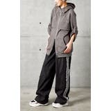 デニム パンツ ワイドパンツ 大きいサイズ ストレートパンツ フリル ジーンズ | HUG.U | 詳細画像6 