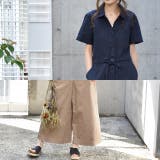 オールインワン レディース サロペット ワイドパンツ 大きいサイズ 半袖 シャ | HUG.U | 詳細画像14 