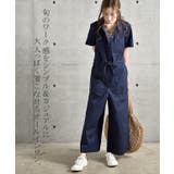 オールインワン レディース サロペット ワイドパンツ 大きいサイズ 半袖 シャ | HUG.U | 詳細画像2 