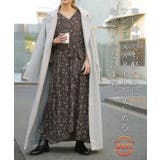 裏起毛ブラック（レギュラー） | ワンピース シフォン 着痩せ ロングワンピース ロング ワンピ 花形 大きいサ | HUG.U