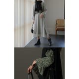 裏起毛ハニーベージュ(レギュラ) | ワンピース シフォン 着痩せ ロングワンピース ロング ワンピ 花形 大きいサ | HUG.U