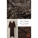 ワンピース シフォン 着痩せ ロングワンピース ロング ワンピ 花形 大きいサ | HUG.U | 詳細画像13 