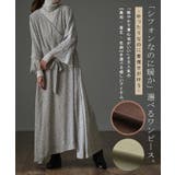 ワンピース シフォン 着痩せ ロングワンピース ロング ワンピ 花形 大きいサ | HUG.U | 詳細画像2 