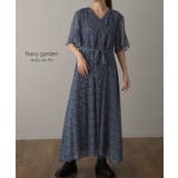 ワンピース シフォン 着痩せ ロングワンピース ロング ワンピ 花形 大きいサ | HUG.U | 詳細画像30 