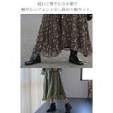 ワンピース シフォン 着痩せ ロングワンピース ロング ワンピ 花形 大きいサ | HUG.U | 詳細画像32 