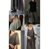 ワンピース シフォン 着痩せ ロングワンピース ロング ワンピ 花形 大きいサ | HUG.U | 詳細画像34 