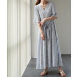 通常ブルーライラック(レギュラー) | ワンピース シフォン 着痩せ ロングワンピース ロング ワンピ 花形 大きいサ | HUG.U