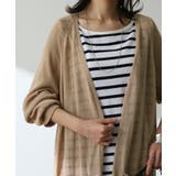 カーディガン レディース ロング 薄手 シアー ロングカーディガン サマーニッ | HUG.U | 詳細画像13 