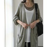 カーディガン レディース ロング 薄手 シアー ロングカーディガン サマーニッ | HUG.U | 詳細画像16 