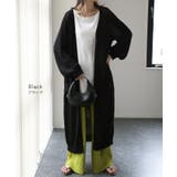 カーディガン レディース ロング 薄手 シアー ロングカーディガン サマーニッ | HUG.U | 詳細画像24 