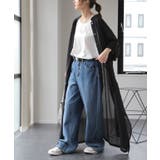 シャツワンピース ロングシャツ レディース シアーシャツ ワンピース 黒 白 | HUG.U | 詳細画像19 