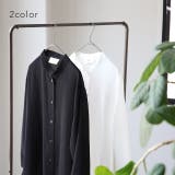 シャツワンピース ロングシャツ レディース シアーシャツ ワンピース 黒 白 | HUG.U | 詳細画像8 