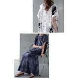 ワンピース レディース 秋 ロングワンピース 半袖 タイダイ柄 Tシャツワンピ | HUG.U | 詳細画像18 