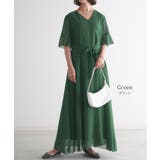 ワンピース 結婚式 ロングワンピース シフォン パーティードレス 半袖 レディ | HUG.U | 詳細画像22