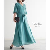 ワンピース 結婚式 ロングワンピース シフォン パーティードレス 半袖 レディ | HUG.U | 詳細画像24