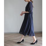 ワンピース 結婚式 ロングワンピース シフォン パーティードレス 半袖 レディ | HUG.U | 詳細画像27