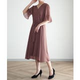 ワンピース 結婚式 ロングワンピース シフォン パーティードレス 半袖 レディ | HUG.U | 詳細画像6