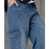 パンツ デニム レディース デニムパンツ カーゴ ワイド ワイドパンツ 大きい | HUG.U | 詳細画像17 