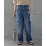パンツ デニム レディース デニムパンツ カーゴ ワイド ワイドパンツ 大きい | HUG.U | 詳細画像5 