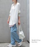 トップス レディース チュニック Uネック Tシャツ シフォン カットソー 七 | HUG.U | 詳細画像12