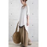 トップス レディース チュニック Uネック Tシャツ シフォン カットソー 七 | HUG.U | 詳細画像2