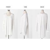 トップス レディース チュニック Uネック Tシャツ シフォン カットソー 七 | HUG.U | 詳細画像24