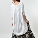 トップス レディース チュニック Uネック Tシャツ シフォン カットソー 七 | HUG.U | 詳細画像7