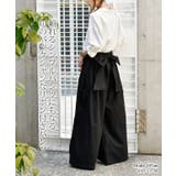 ワイドパンツ レディース ワイド リボン カーゴパンツ バックリボン チノ ベ | HUG.U | 詳細画像2 