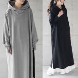 ワンピース レディース ロングワンピース 長袖 パーカーワンピース ロング | HUG.U | 詳細画像25