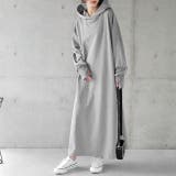 グレー | ワンピース レディース ロングワンピース 長袖 パーカーワンピース ロング | HUG.U
