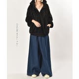 デニム ワイドパンツ レディース ワイド ワイドデニム パンツ ボトムス タッ | HUG.U | 詳細画像7 